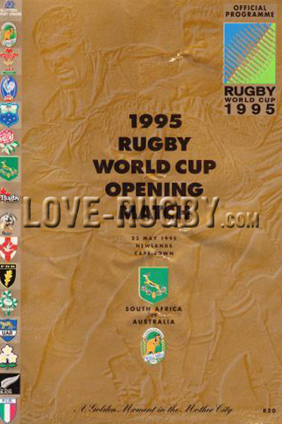 1995 South Africa v Australia  Rugby Programme